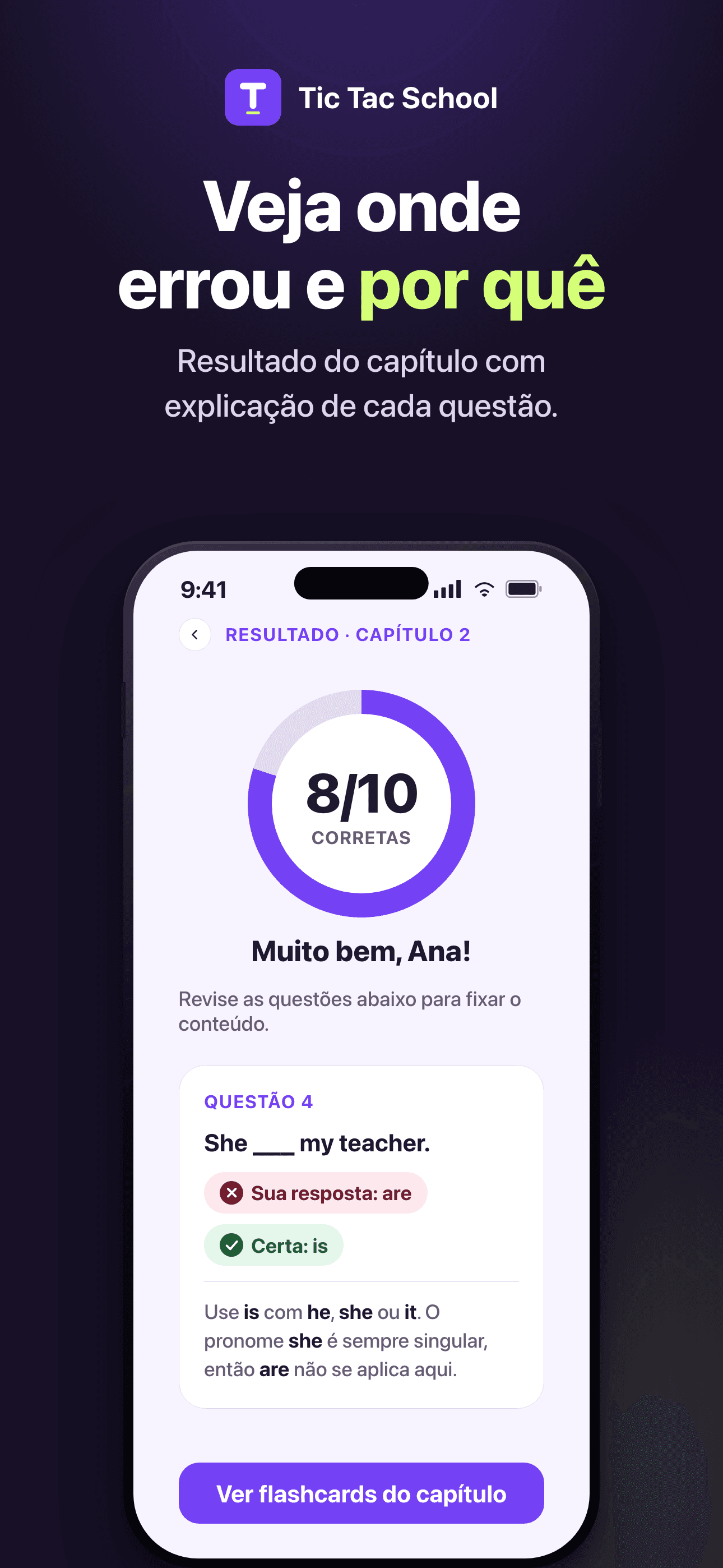 Tela do aplicativo: Resultado
