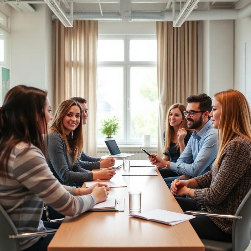 Adultos em aula de inglês na Tic Tac School