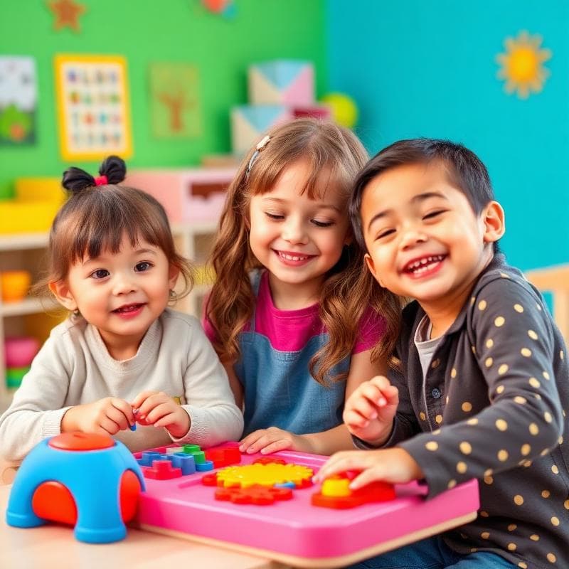 Crianças em aula de inglês na Tic Tac School